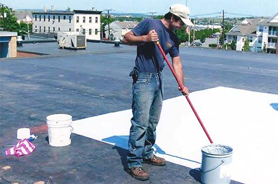 applying an acrylic roof coating