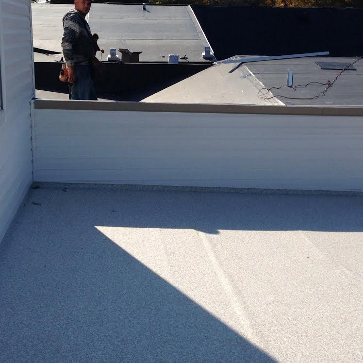 installation of PVC roofing
